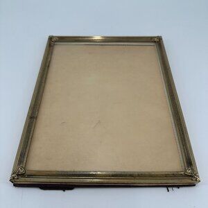 Vintage Gold Tone Slim Metal Picture Frame w/ Filigree Corners 8x10